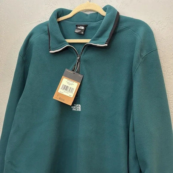 NWT The North Face Glacier Fleece Sweater 1/4 Zip in Green